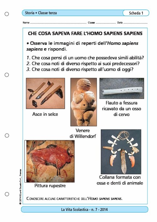 Che cosa sapeva fare l'Homo sapiens sapiens | Giunti Scuola Che cosa sapeva fare l'Homo sapiens sapiens | Giunti Scuola
