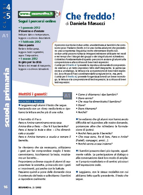 Che freddo! | Giunti Scuola Che freddo! | Giunti Scuola