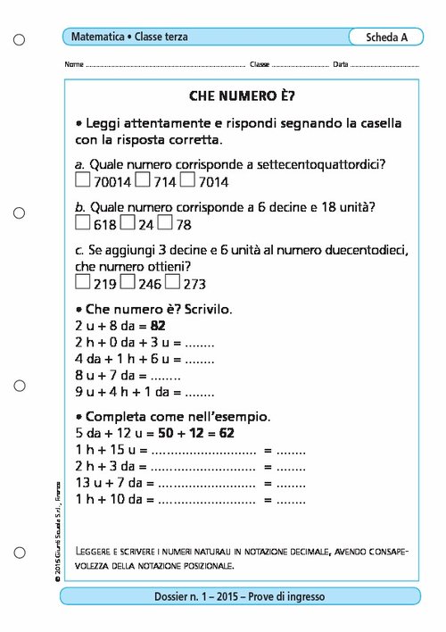 Che numero è? | Giunti Scuola Che numero è? | Giunti Scuola