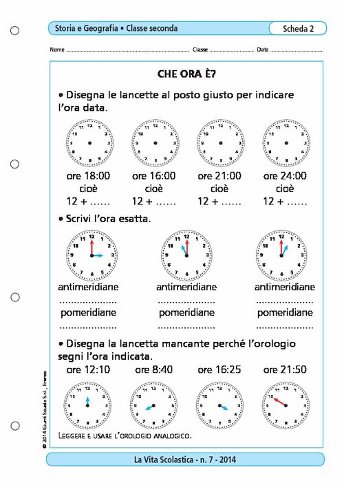 Che ora è? | Giunti Scuola Che ora è? | Giunti Scuola