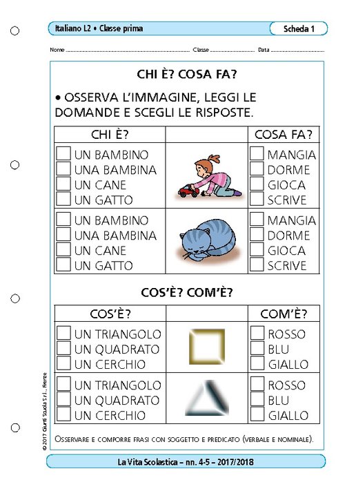 Chi è? Cosa fa? Cos'è? Com'é? | Giunti Scuola Chi è? Cosa fa? Cos'è? Com'é? | Giunti Scuola
