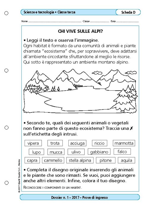 Chi vive sulle Alpi? | Giunti Scuola Chi vive sulle Alpi? | Giunti Scuola