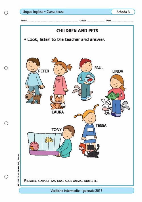 Children and pets | Giunti Scuola Children and pets | Giunti Scuola