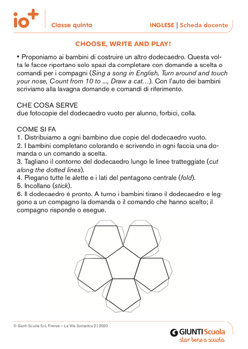 Choose, write and play! | Giunti Scuola Choose, write and play! | Giunti Scuola