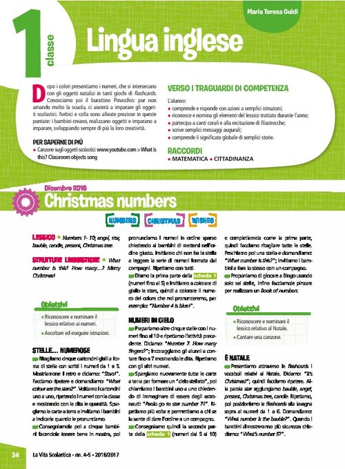 Christmas numbers - Pinocchio goes to school | Giunti Scuola Christmas numbers - Pinocchio goes to school | Giunti Scuola