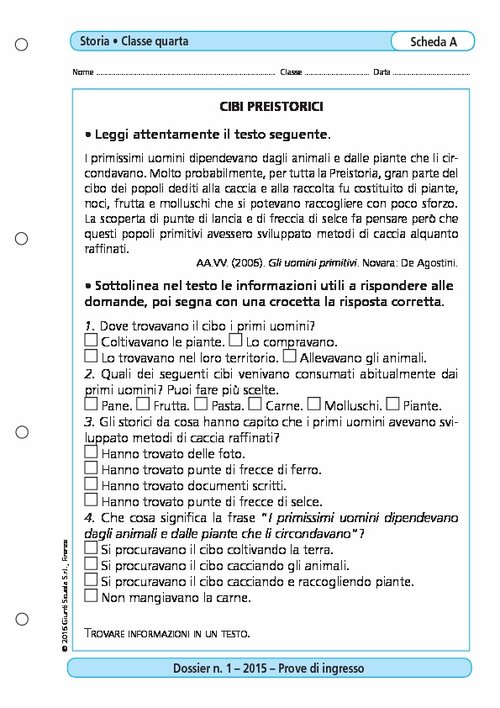 Cibi preistorici | Giunti Scuola Cibi preistorici | Giunti Scuola