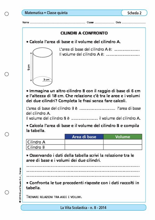 Cilindri a confronto | Giunti Scuola Cilindri a confronto | Giunti Scuola