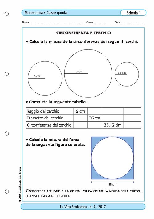 Circonferenza e cerchio | Giunti Scuola