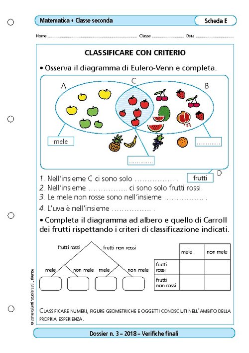 Classificare con criterio | Giunti Scuola Classificare con criterio | Giunti Scuola