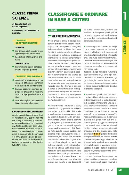 Classificare e ordinare in base a criteri | Giunti Scuola