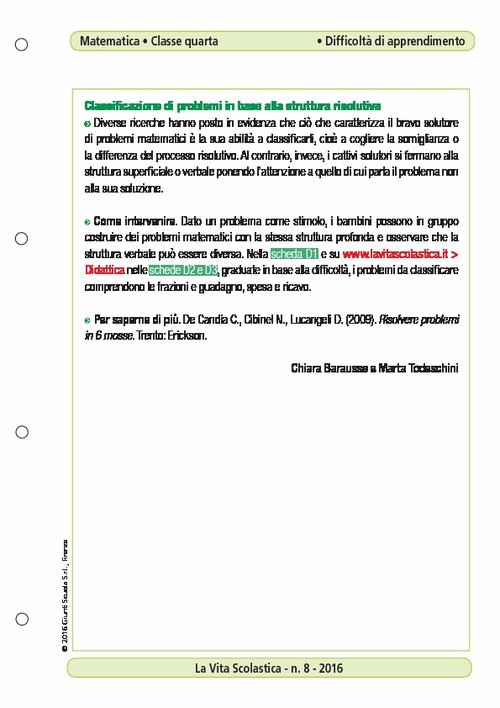 Classificazione di problemi in base alla struttura risolutiva | Giunti Scuola