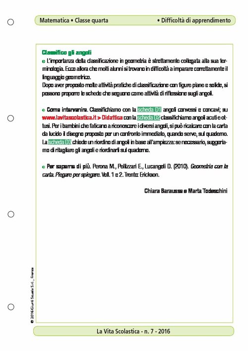 Classifico gli angoli | Giunti Scuola Classifico gli angoli | Giunti Scuola