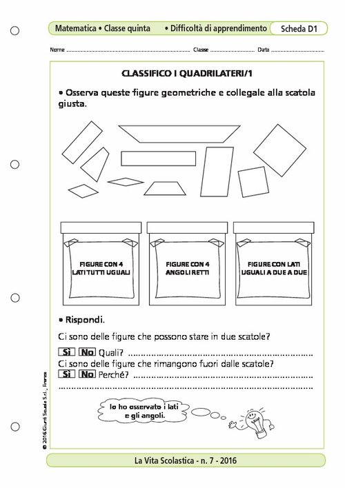 Classifico i quadrilateri/1 | Giunti Scuola