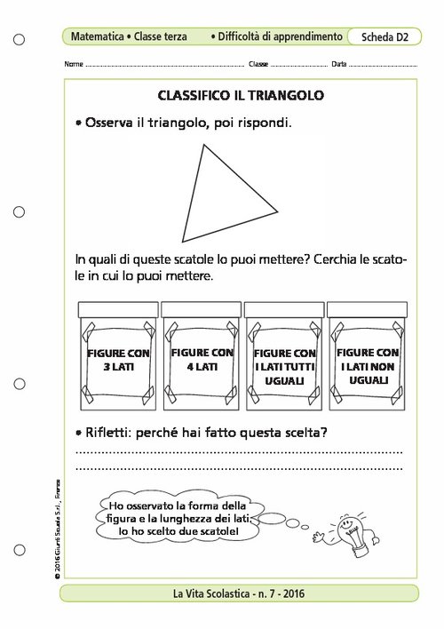 Classifico il triangolo | Giunti Scuola Classifico il triangolo | Giunti Scuola