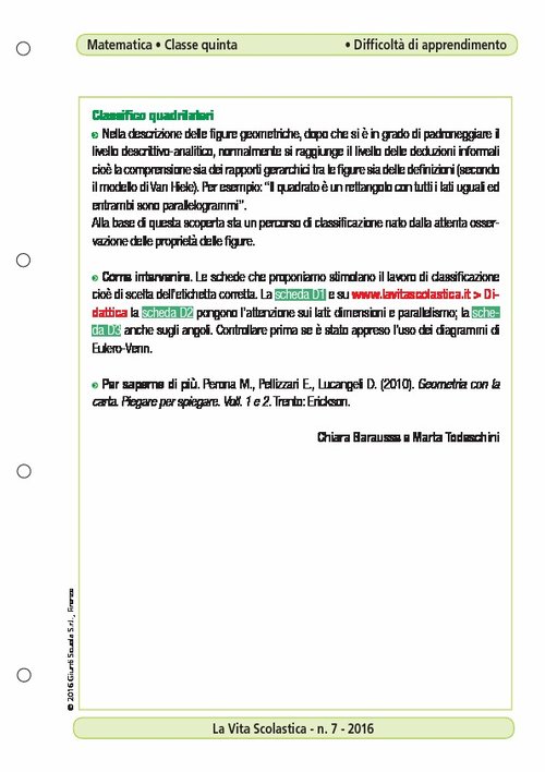 Classifico quadrilateri | Giunti Scuola Classifico quadrilateri | Giunti Scuola
