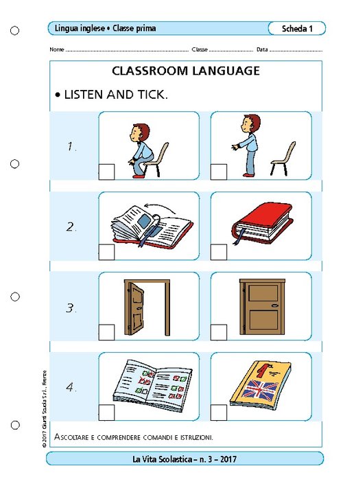 Classroom language | Giunti Scuola Classroom language | Giunti Scuola