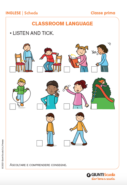 Classroom language | Giunti Scuola Classroom language | Giunti Scuola