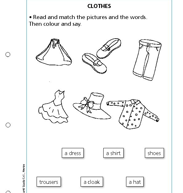 Didattiche Scuola Primaria Abbigliamento Inglese On Line Vestiti E