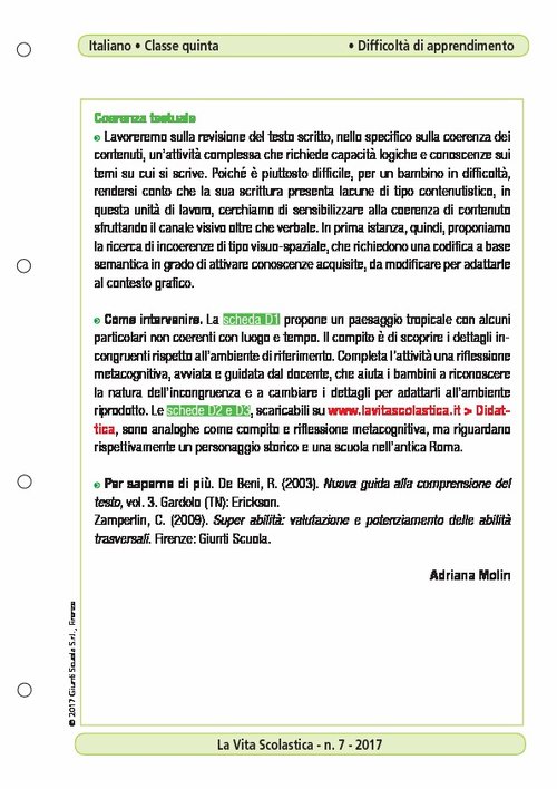 Coerenza testuale | Giunti Scuola Coerenza testuale | Giunti Scuola