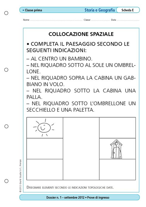 Collocazione spaziale | Giunti Scuola Collocazione spaziale | Giunti Scuola