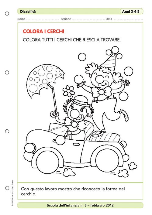 Colora i cerchi | Giunti Scuola Colora i cerchi | Giunti Scuola