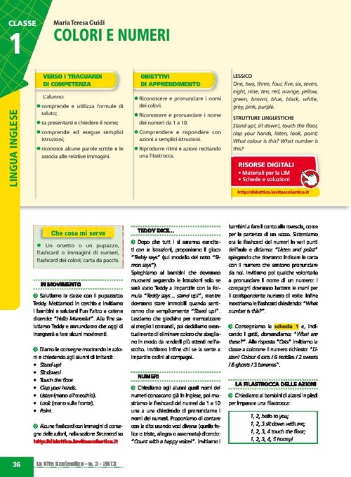 Colori e numeri | Giunti Scuola Colori e numeri | Giunti Scuola