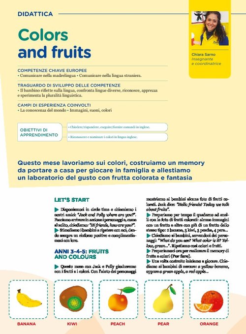 Colors and fruits | Giunti Scuola Colors and fruits | Giunti Scuola