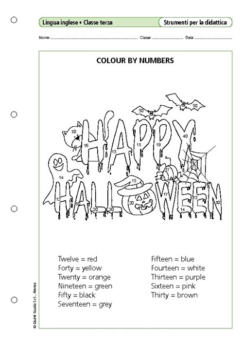 Colour by numbers | Giunti Scuola Colour by numbers | Giunti Scuola
