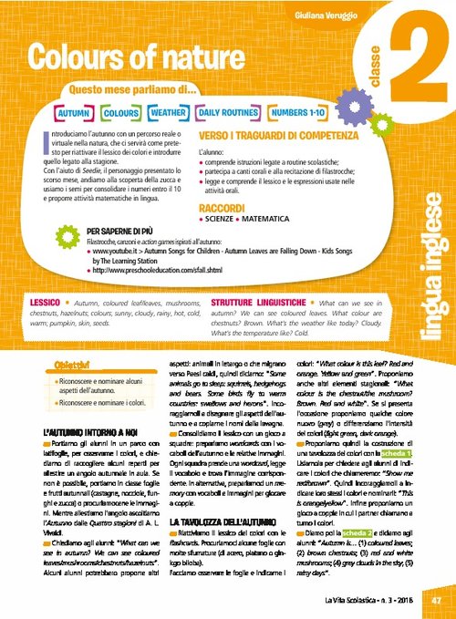 Colours of nature | Giunti Scuola Colours of nature | Giunti Scuola