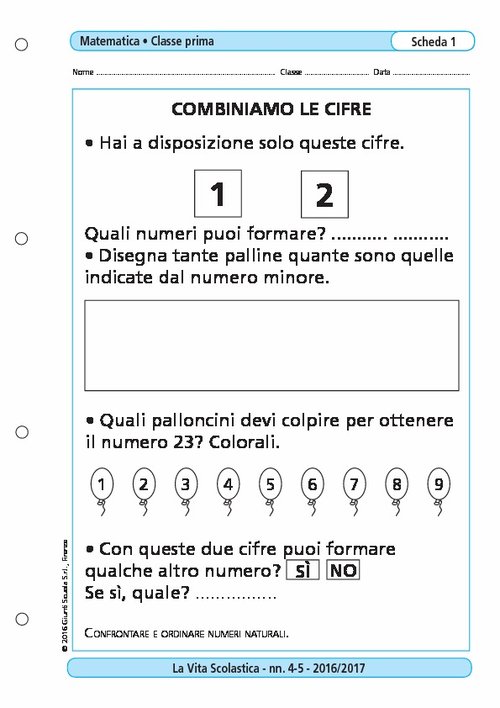 Combiniamo le cifre | Giunti Scuola