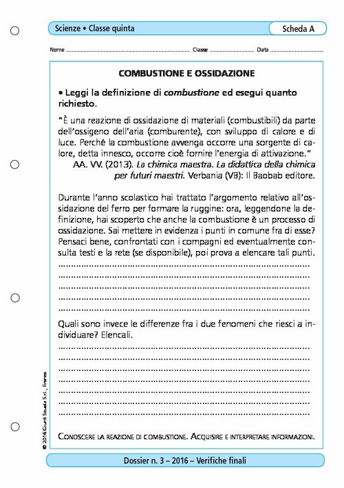 Combustione e ossidazione | Giunti Scuola Combustione e ossidazione | Giunti Scuola