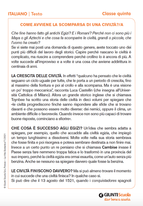 Come avviene la scomparsa di una civiltà? | Giunti Scuola Come avviene la scomparsa di una civiltà? | Giunti Scuola