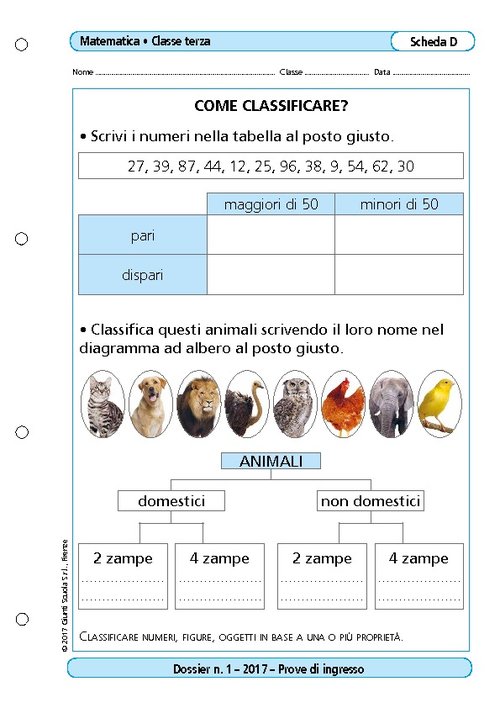 Come classificare | Giunti Scuola Come classificare | Giunti Scuola
