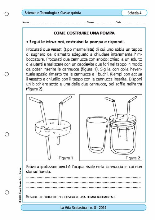 Come costruire una pompa | Giunti Scuola Come costruire una pompa | Giunti Scuola