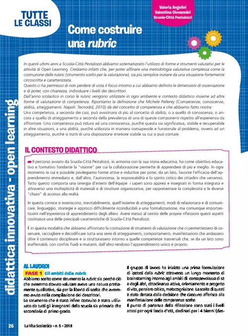 Come costruire una rubric | Giunti Scuola Come costruire una rubric | Giunti Scuola