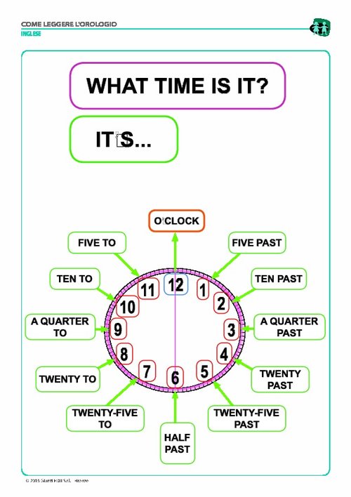 Come leggere l’orologio (pdf) | Giunti Scuola Come leggere l’orologio (pdf) | Giunti Scuola
