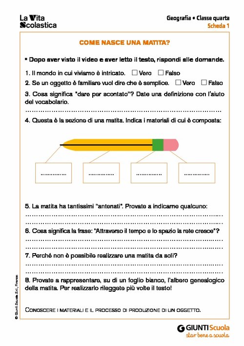 Come nasce una matita? | Giunti Scuola Come nasce una matita? | Giunti Scuola