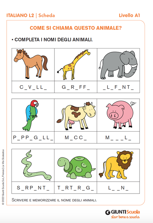 Come si chiama questo animale | Giunti Scuola Come si chiama questo animale | Giunti Scuola