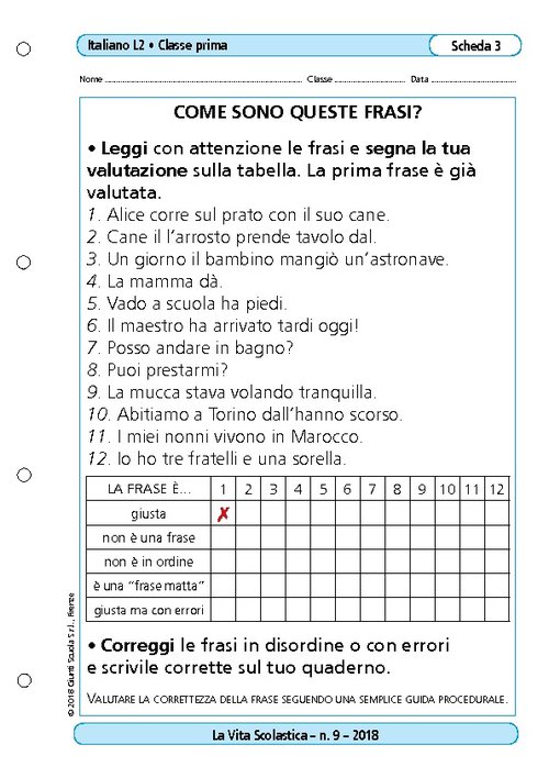 Come sono queste frasi? | Giunti Scuola Come sono queste frasi? | Giunti Scuola