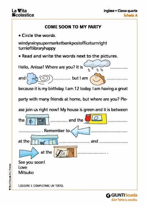 Come soon to my party | Giunti Scuola Come soon to my party | Giunti Scuola
