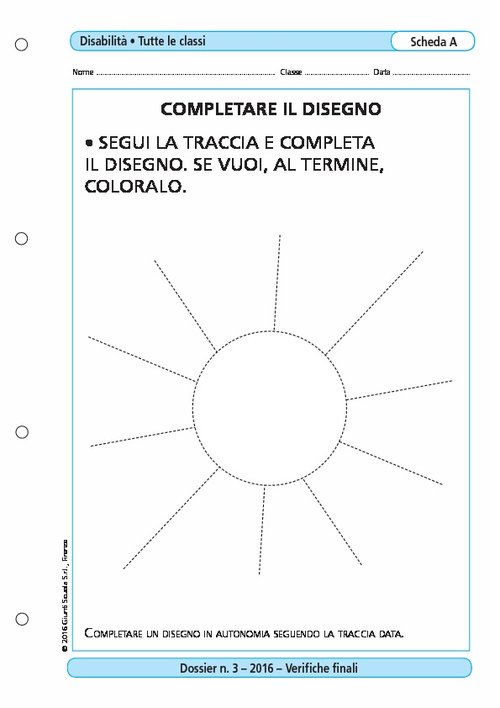 Completare il disegno | Giunti Scuola Completare il disegno | Giunti Scuola