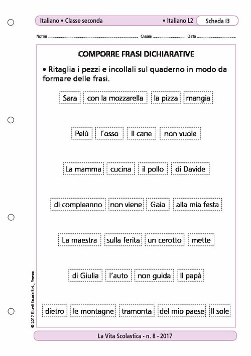 Comporre frasi dichiarative | Giunti Scuola Comporre frasi dichiarative | Giunti Scuola