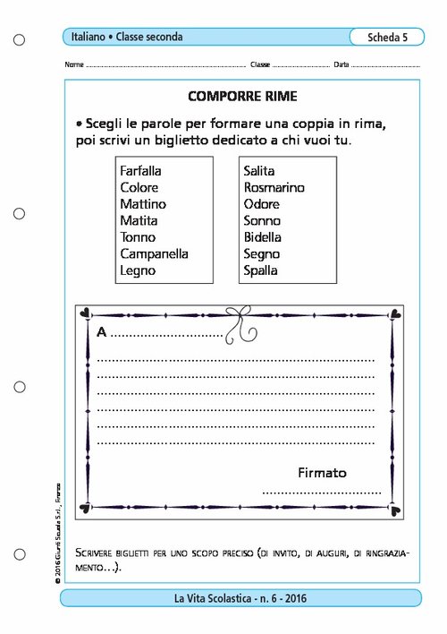 Comporre rime | Giunti Scuola Comporre rime | Giunti Scuola