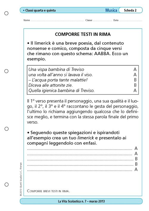 Comporre testi in rima | Giunti Scuola Comporre testi in rima | Giunti Scuola