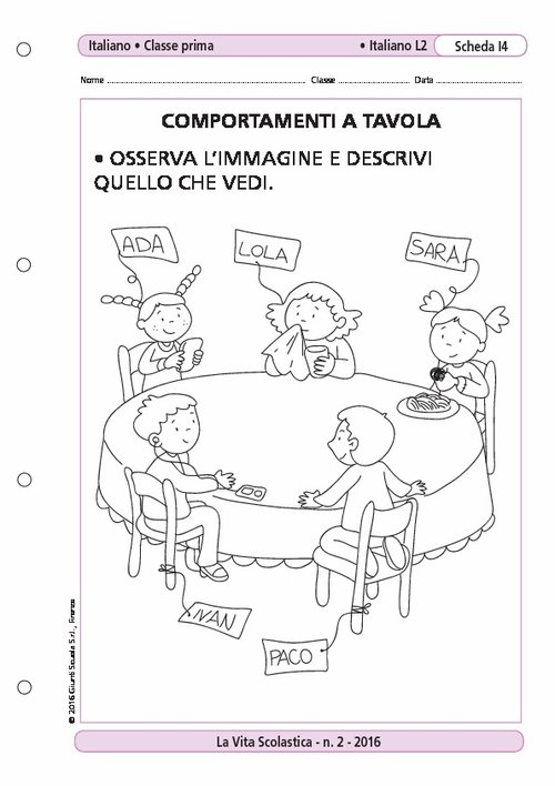 Comportamenti a tavola | Giunti Scuola Comportamenti a tavola | Giunti Scuola
