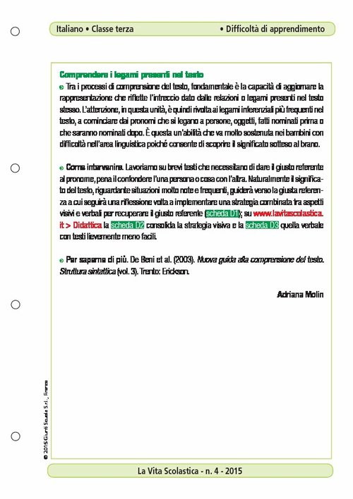 Comprendere i legami presenti nel testo | Giunti Scuola Comprendere i legami presenti nel testo | Giunti Scuola