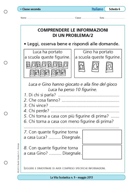 Comprendere le informazioni di un problema/2 | Giunti Scuola Comprendere le informazioni di un problema/2 | Giunti Scuola