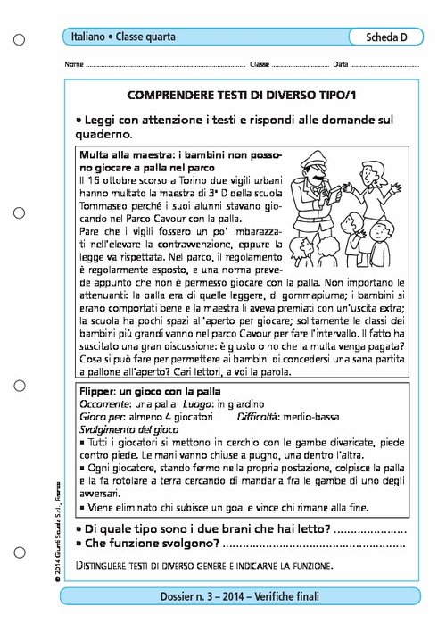 Comprendere testi di diverso tipo/1 | Giunti Scuola Comprendere testi di diverso tipo/1 | Giunti Scuola