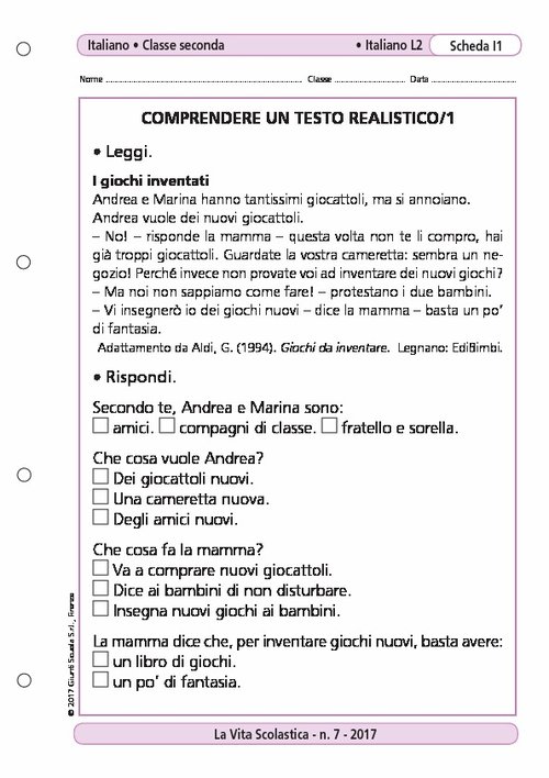 Comprendere un testo realistico/1 | Giunti Scuola Comprendere un testo realistico/1 | Giunti Scuola