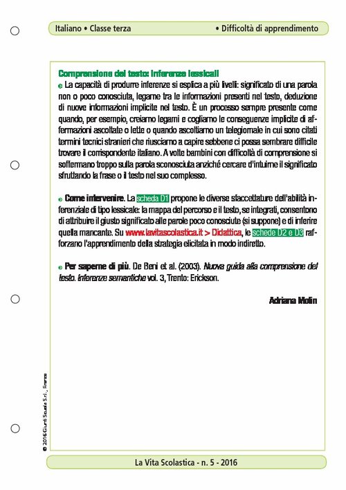 Comprensione del testo: inferenze lessicali | Giunti Scuola Comprensione del testo: inferenze lessicali | Giunti Scuola